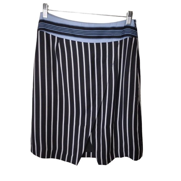 Loft Skirt 6 Front Faux Wrap Side Zip Nautical - Picture 1 of 10
